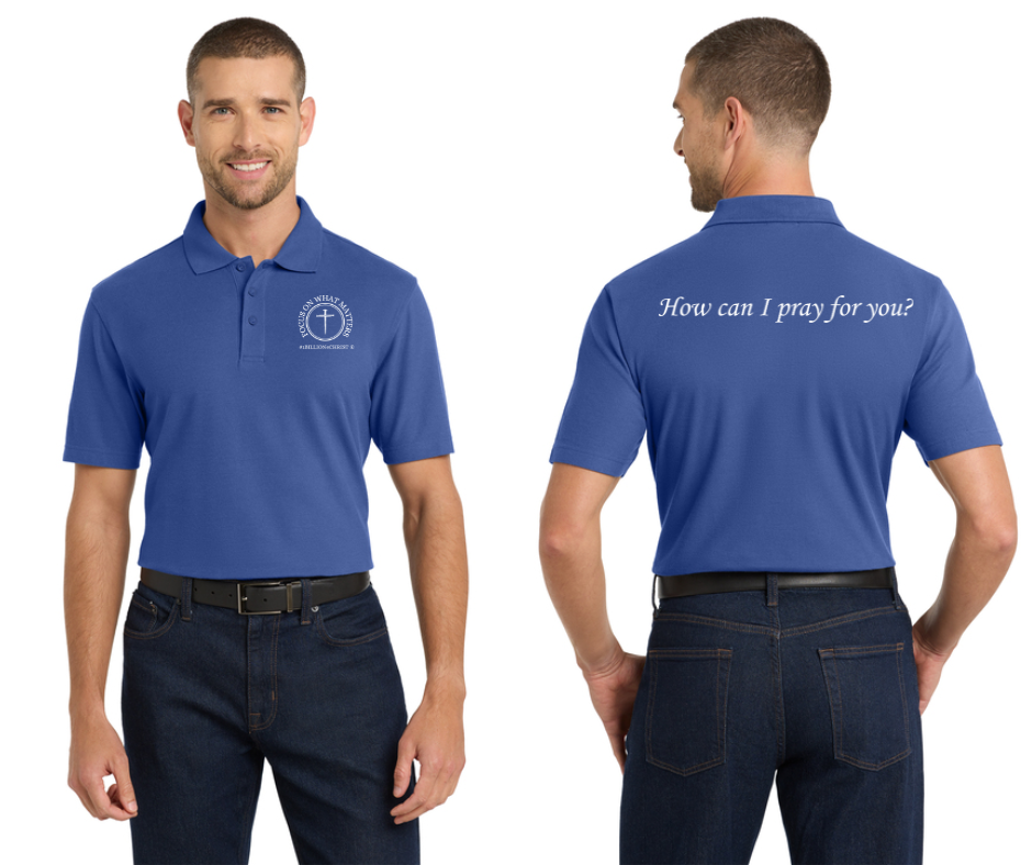 Men's “How can I pray for you?” Polo