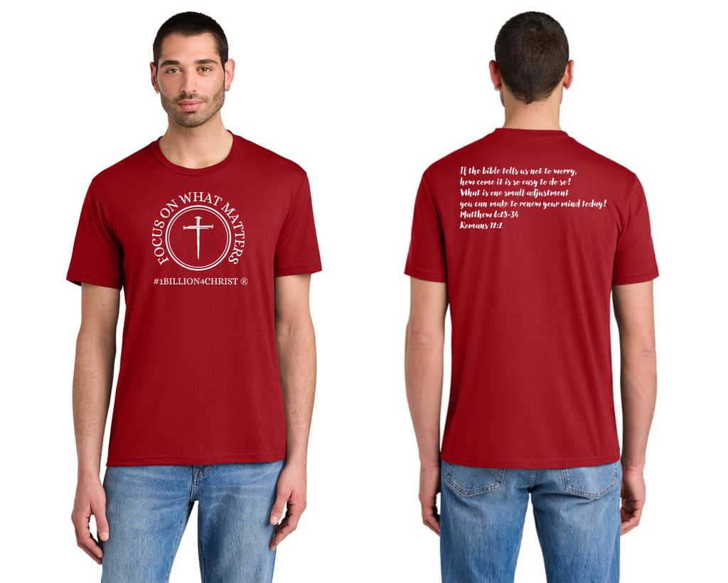 Matthew 6: 25-34  Romans 12:2 Unisex Triblend Tee
