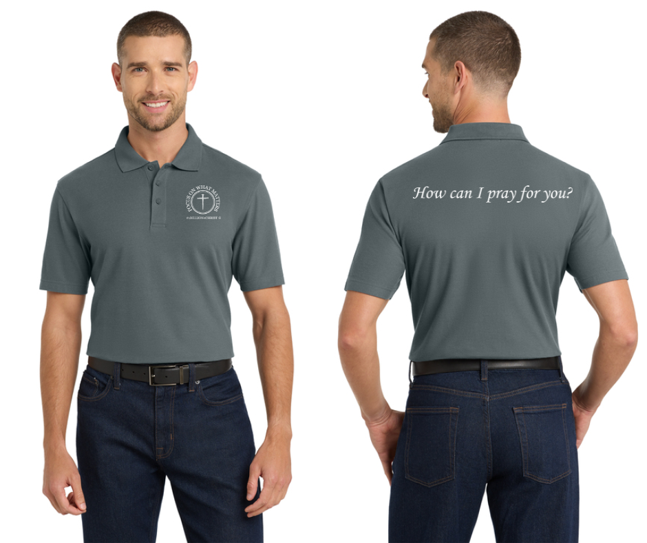 Men's “How can I pray for you?” Polo